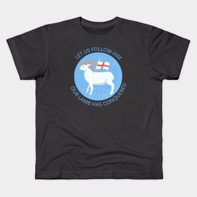 Moravian Church Lamb of God Agnus Dei Kids T-Shirt by tatadonets